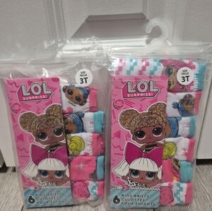 11 New L.O.L Surprise! 100% Cotton Toddler Girls Briefs Underwear. Size 3T